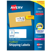 Avery 5163 front packaging showing label pack and quantity for reliable supplies