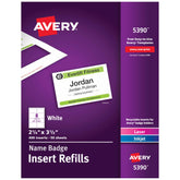 Avery paquete frontal mostrando 50 hojas y beneficio de cantidad
