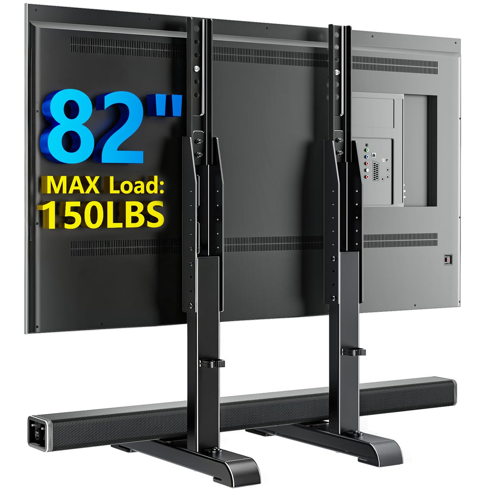 AX WABER soporte de mesa frontal mostrando montaje estable y diseño negro
