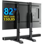 AX WABER soporte de mesa frontal mostrando montaje estable y diseño negro