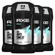 AXE Apollo pack frontal mostrando 4 barras y beneficio protección 48 horas