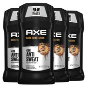 AXE Dark Temptation frente del empaque mostrando diseño y tamaño útil