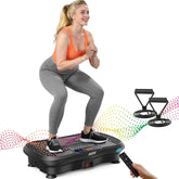AXV front view of vibration plate showing stable base and anti-slip surface for safe workouts