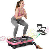 AXV vibration plate front view showing stable base and controls for reliable workouts