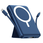 Azmuth front packaging showing compact magnetic power bank and benefits