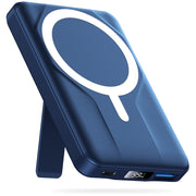 Azmuth front view showing magnetic charger and compact design benefit