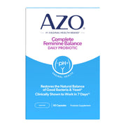 AZO bottle front packaging showing product name and count benefits