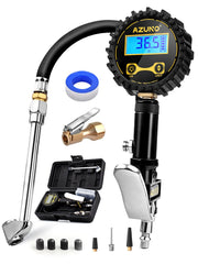 AZUNO inflator front view showing controls and sturdy housing for durability