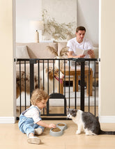 Babelio gate full front view shows sturdy steel frame and safe barrier