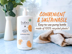 Babo Botanicals detalle de etiqueta ingredientes naturales y verificación EWG