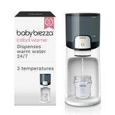 Baby Brezza vista frontal con biberón listo y preparación rápida