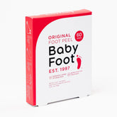 Baby Foot empaque frontal que muestra el producto y sus beneficios