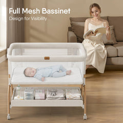 BabyBond mattress detail with water-resistant layer for easy cleanup and comfort