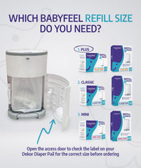 Babyfeel textura multicapa de la bolsa mostrando barrera contra olores