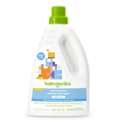 Babyganics frontal del envase 60 fl oz mostrando etiqueta y beneficio sin fragancia