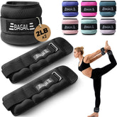 BAGAIL front view of sleek ankle wrist weights showing compact design and portability
