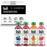 Bai pack frontal mostrando cuatro sabores y beneficios antioxidantes