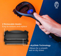baKblade textura de las cuchillas destacando corte suave y seguro