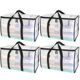 BALEINE front view of clear 4-pack shows durable storage and quick identification