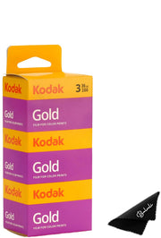 Balveli Kodak Gold frontal mostrando tres rollos y beneficio de preparación inmediata