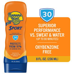 Banana Boat close-up lotion texture demonstrating quick absorption benefit
