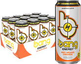 Bang Any Means Orange front can showing bold citrus branding and energizing appeal