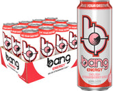 BANG lata frontal Delish Strawberry Kiss mostrando diseño y beneficio energizante