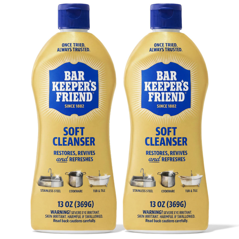 Bar Keepers Friend vista frontal del envase mostrando etiqueta y tamaño