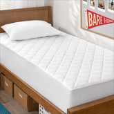 Bare Home protector frontal mostrando ajuste y tamaño Twin XL, protección inmediata