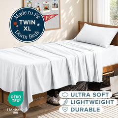 Bare Home fitted sheet edge detail with all-around elastic delivering secure fit