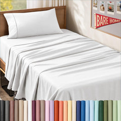 Bare Home front packaging showing Twin XL set and clean white look for easy selection