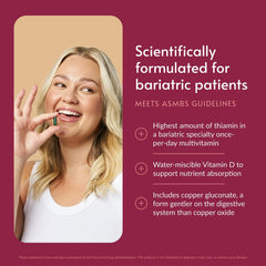 Bariatric Advantage cápsula en mano para visualizar la dosificación fácil