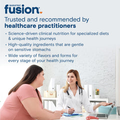 Bariatric Fusion persona tomando el masticable demostrando conveniencia diaria