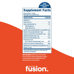 Bariatric Fusion etiqueta nutricional destacando calcio citrato y vitaminas