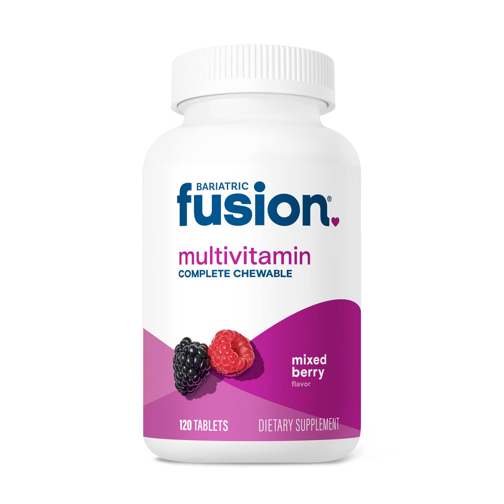 Bariatric Fusion empaque frontal mostrando el producto y beneficios visibles