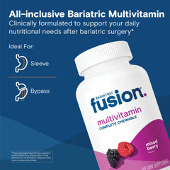 Bariatric Fusion tabletas masticables en primer plano para fácil ingestión