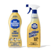 Bar Keepers Friend pack frontal mostrando ambos envases y beneficios claros