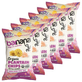 Barnana vista frontal del empaque mostrando snack crujiente y sello orgánico