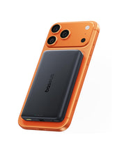 Baseus Picogo AM52 front view showing slim charger and magnetic pad for secure charging