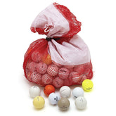 Bastex mesh bag front view showing 50 balls and easy transport benefit