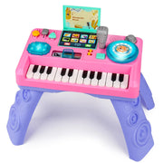 Basytodio front view of DJ table showing colorful buttons and lights for engaging play