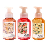 Bath & Body Works vista frontal del pack de tres con diseño atractivo y fragancias variadas