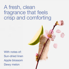 Bath & Body Works recarga Fresh Linen enchufada en una toma de pared, ilustrando uso continuo