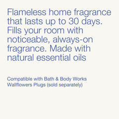 Bath & Body Works etiqueta del frasco Fresh Linen con ingredientes y notas, información visible