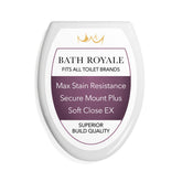 Bath Royale front view of BR501-00 seat showing clean finish and fit benefit
