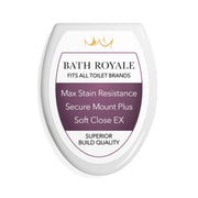 Bath Royale front view of BR501-00 seat showing clean finish and fit benefit