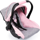 Bayer Design asiento frontal mostrando colores rosa y gris y atractivo visual