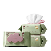 bc babycare paquete frontal mostrando 240 toallitas y tapa flip-top, práctico