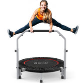 BCAN front view of 40-inch rebounder showing sturdy frame and mat, ready for exercise