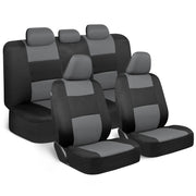 BDK front seat view showing gray-on-black cover and stylish protection